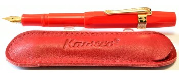 KW008 Kaweco Sport Classic, Red, with leather pouch and Pocket Clip (Medium) KW008 Kaweco Sport Classic, Red, with leather pouch and Pocket Clip (Medium)