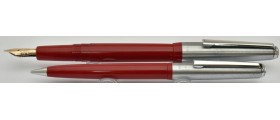 ME249 Platignum Varsity Pressmatic Fountain Pen and Pencil Set, boxed.  (Fine)