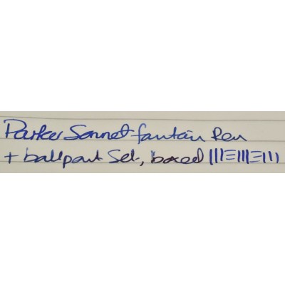 PA3189 Parker Sonnet Dark Grey Lacquer Fountain Pen and Ballpoint Set, boxed.  (Fine)