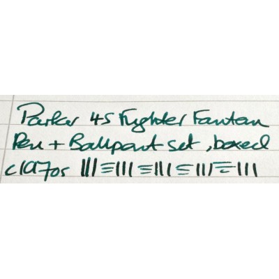 PA3693 Parker 45 Flighter Fountain Pen and Ballpoint Set, boxed. (Medium)