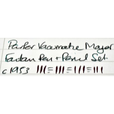 PA3795 Parker Vacumatic Major Fountain Pen and Pencil Set.  (Semi-Flexible Extra-Fine)
