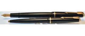 PA3796 Parker Duofold Junior Fountain Pen And Ballpoint Set, boxed (Soft Medium).