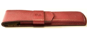 PA3868 Parker Red Leather Pen Case for 2 Pens