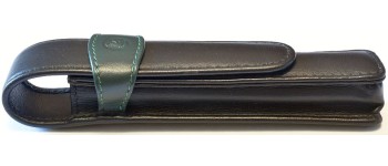 PE150 Pelikan Green/Black Leather Pen Case for 1 Pen PE150 Pelikan Green/Black Leather Pen Case for 1 Pen