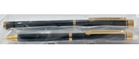 SH1925 Targa by Sheaffer No. 1022 Lacque Noir Fountain Pen and Ballpoint Set, boxed and Sealed. (Fine)