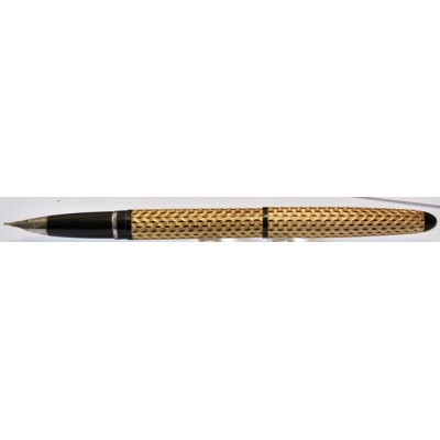 SH1943 Lady Sheaffer IV, Paisley Gold on Black.  (Medium)