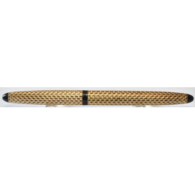 SH1943 Lady Sheaffer IV, Paisley Gold on Black.  (Medium)