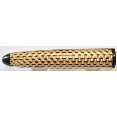 SH1943 Lady Sheaffer IV, Paisley Gold on Black.  (Medium)