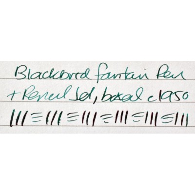 SW843 Blackbird Self-Filler Fountain pen and Fyne-Poynt pencil Set, boxed.  (Soft Extra Fine).