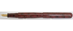 VN020 Varuna Gajendra Eyedropper Fountain Pen, Burgundy Ripple  (Fine)
