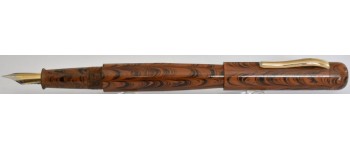 VN032 Varuna Vishal Cartridge/Converter/Eyedropper Fountain Pen, Brown Ripple  (Kanwrite Flexi Nib - Semi-Flexible Fine)