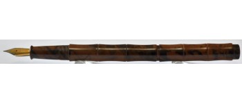 VN030 Varuna Bamboo Cartridge/Converter/Eyedropper Fountain Pen, Brown Mottled  (JOWO Broad Nib)