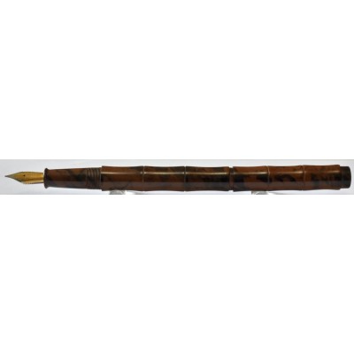VN030 Varuna Bamboo Cartridge/Converter/Eyedropper Fountain Pen, Brown Mottled  (JOWO Broad Nib)