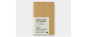 Traveler's Company (Midori) Spiral Ring Notebook, A6, Blank MD Paper, White