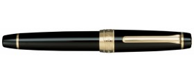 Sailor King Professional Gear Fountain Pen, Black with Gold Accents