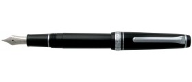 Sailor Professional Gear Slim (Sapporo) Fountain Pen, Black with Silver Accents